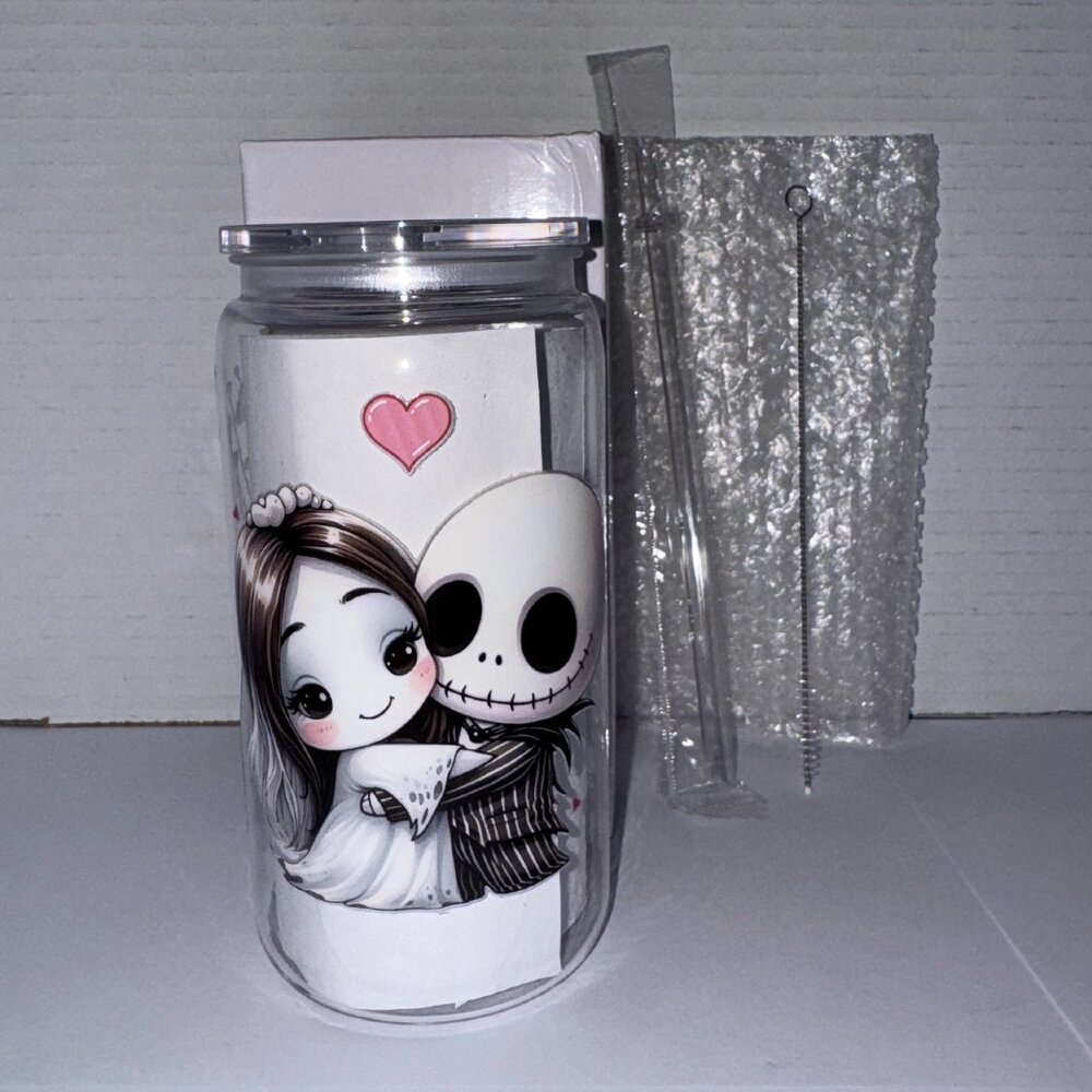 Halloween Wedding Kids Themed 16 Oz Plastic Cup, With Love hearts